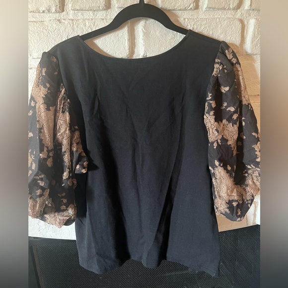 ✨NWT✨ Anthropologie DOLAN Lace Puff-Sleeve Top - Picture 2 of 6